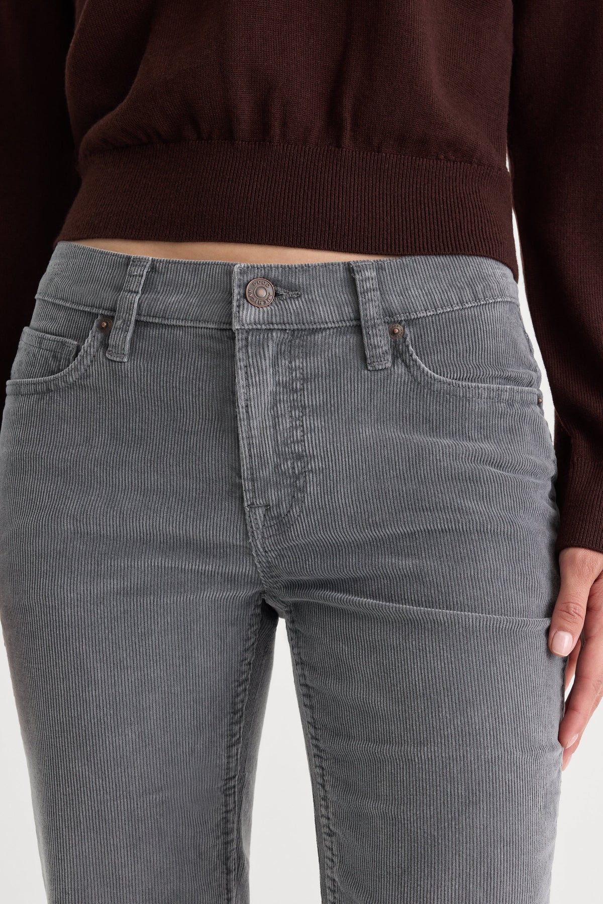 Premium VINTAGE LOW RISE BOOTCUT CORDUROY PANT WASHED SLATE