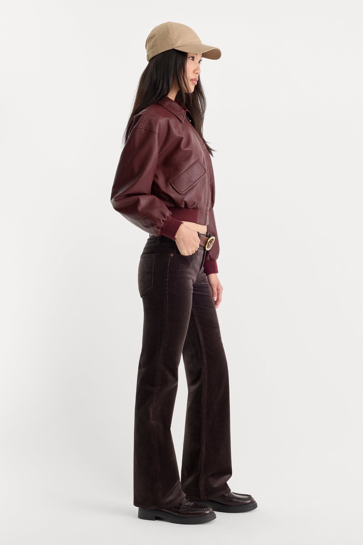 Premium GOOD LOW RISE BOOTCUT CORDUROY PANT ESPRESSO