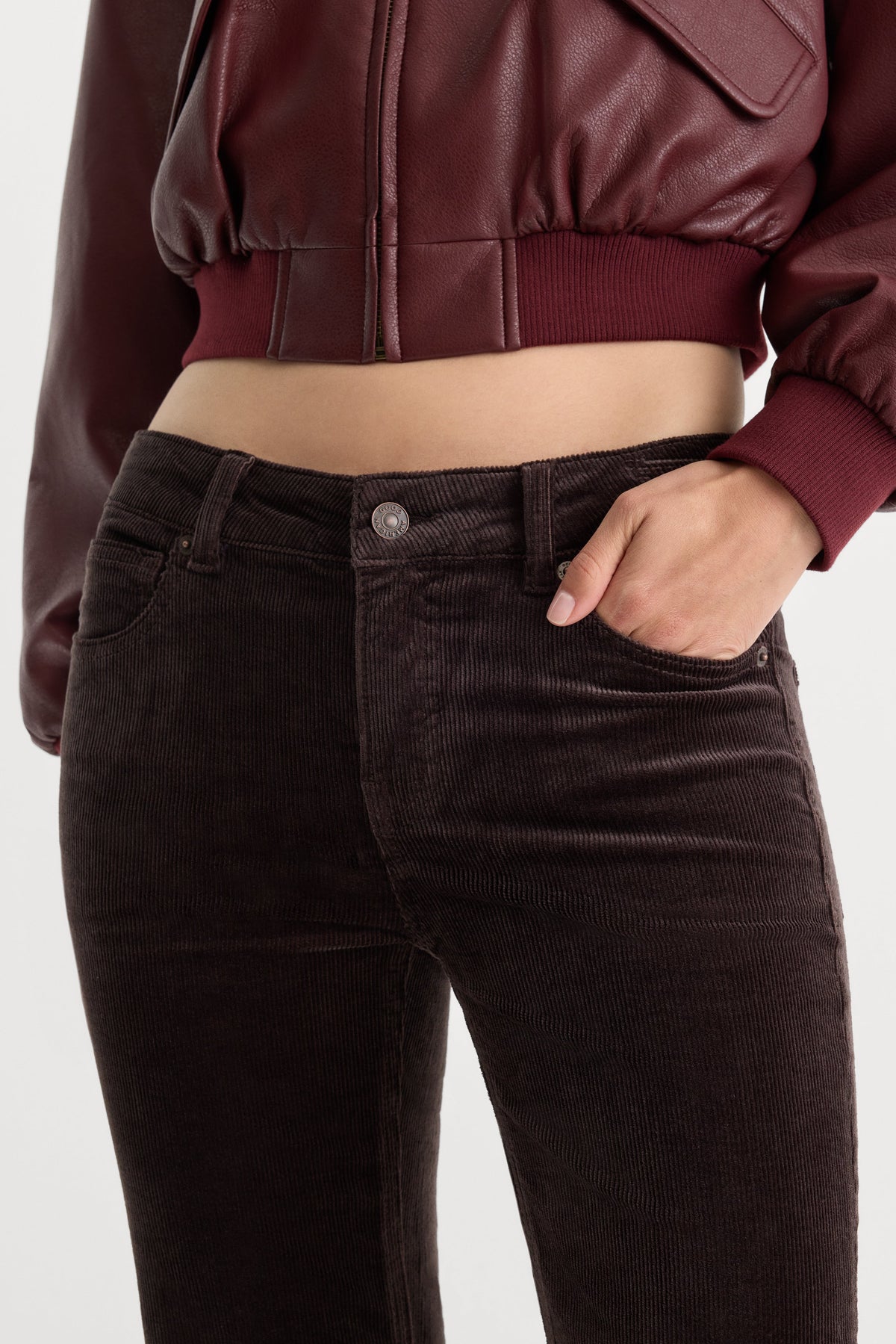 Premium GOOD LOW RISE BOOTCUT CORDUROY PANT ESPRESSO