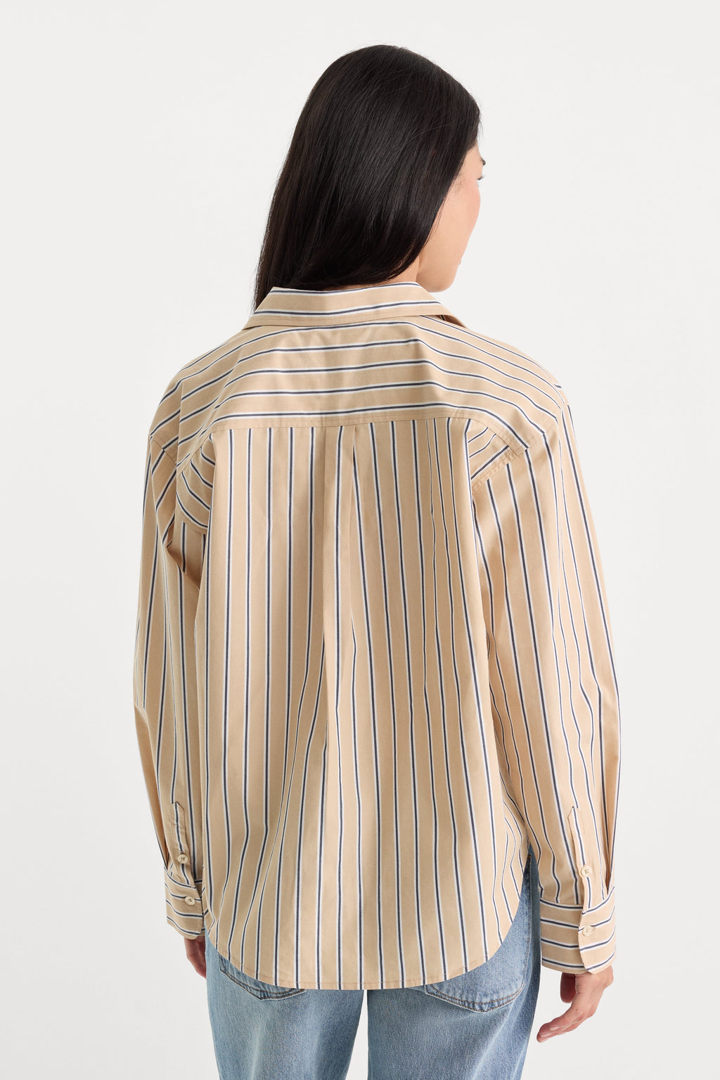 Premium THE POPLIN EASY SHIRT DUNE MULTI STRIPE