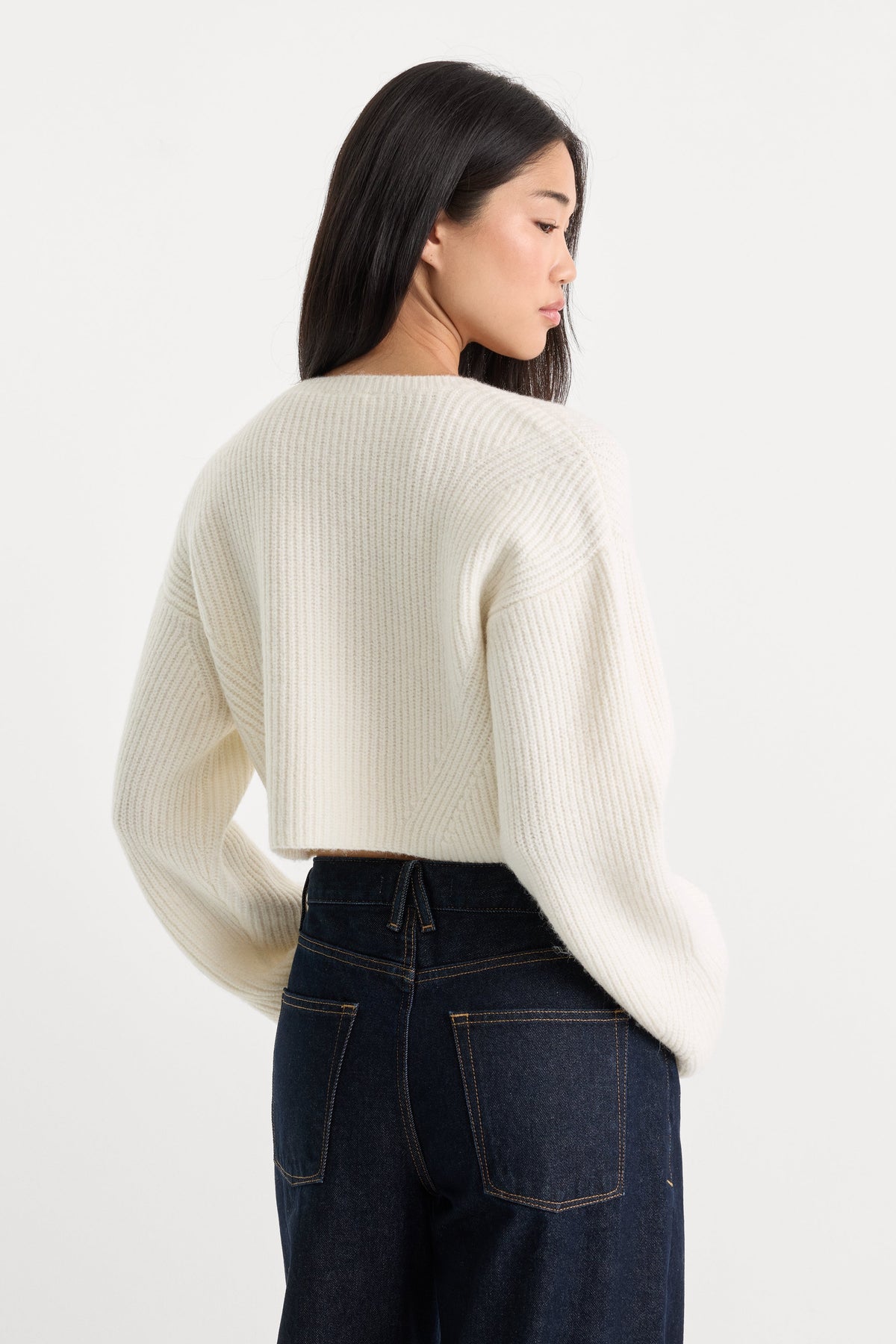 Premium THE CHUNKY KNIT CARDIGAN CHALK
