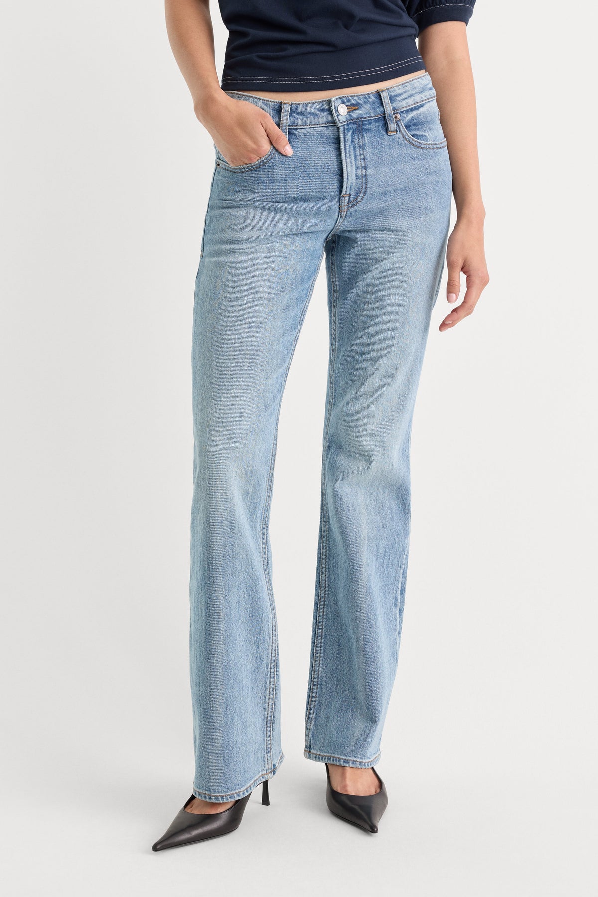 Premium VINTAGE LOW RISE BOOTCUT JEANS AMBER