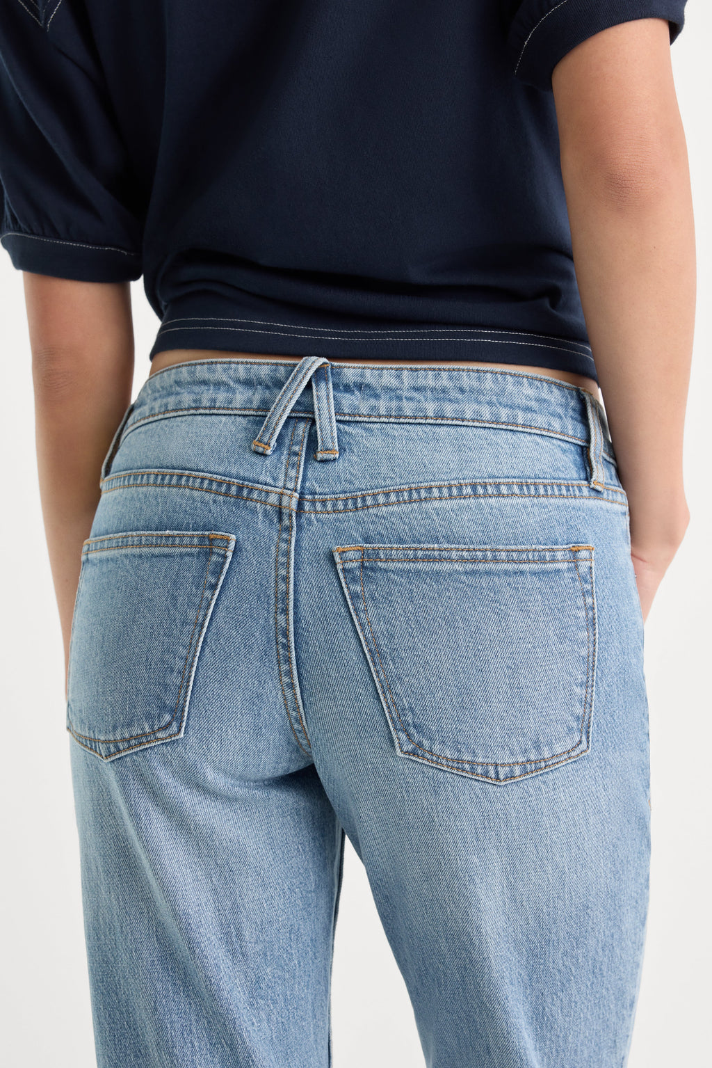 Premium VINTAGE LOW RISE BOOTCUT JEANS AMBER