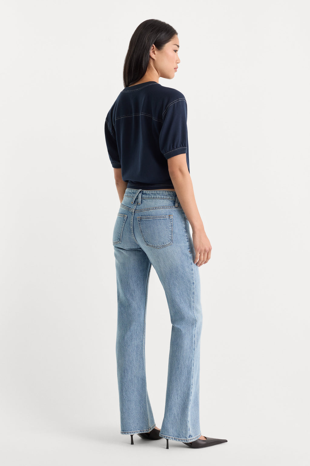 Premium VINTAGE LOW RISE BOOTCUT JEANS AMBER