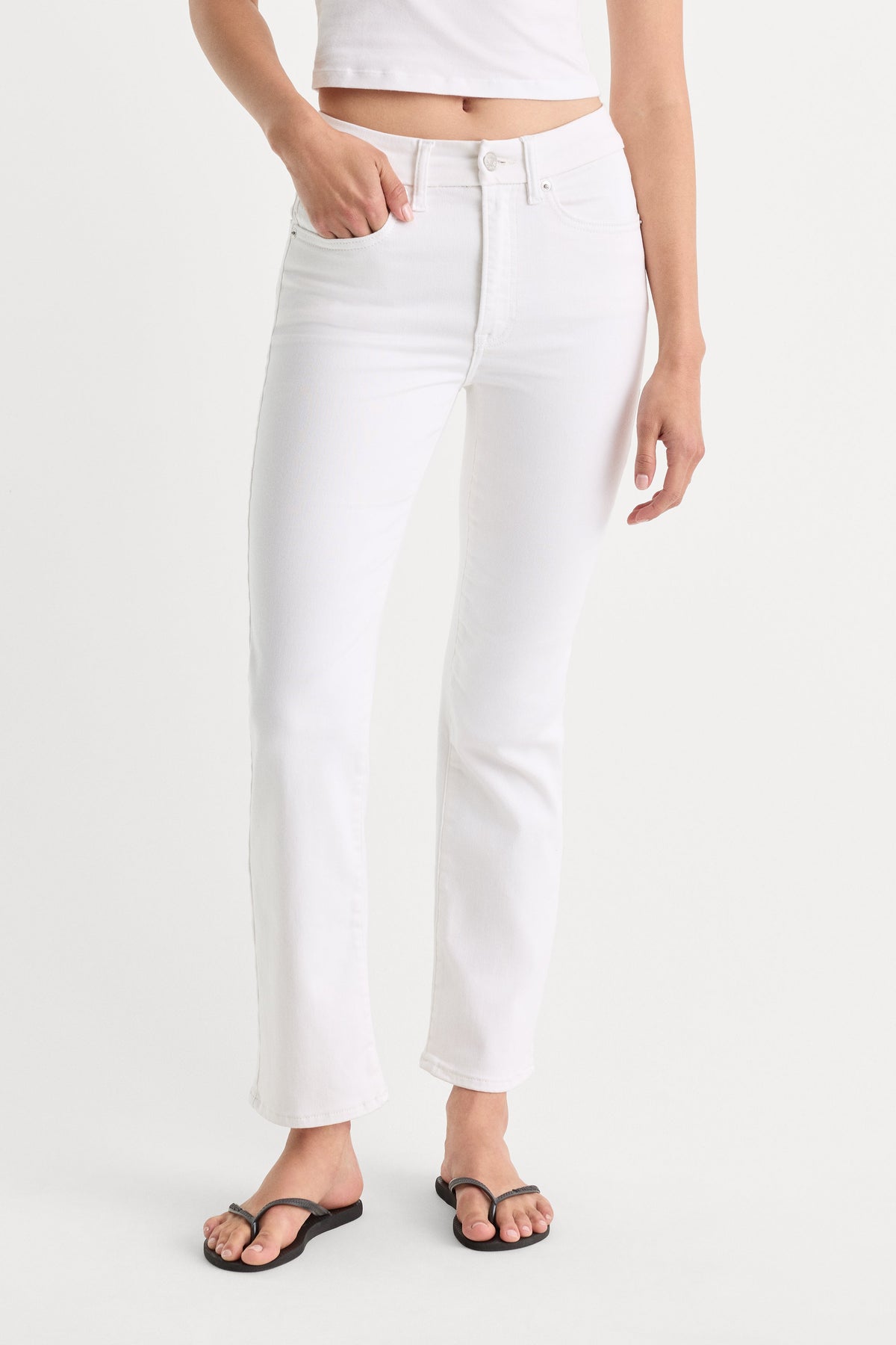 Premium ALWAYS FITS GOOD LEGS STRAIGHT JEANS WHITE001