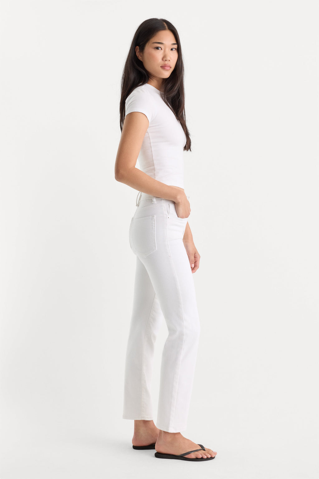 Premium ALWAYS FITS GOOD LEGS STRAIGHT JEANS WHITE001