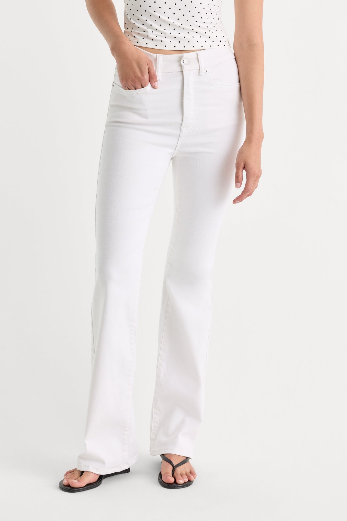 Premium ALWAYS FITS GOOD CLASSIC BOOTCUT JEANS WHITE