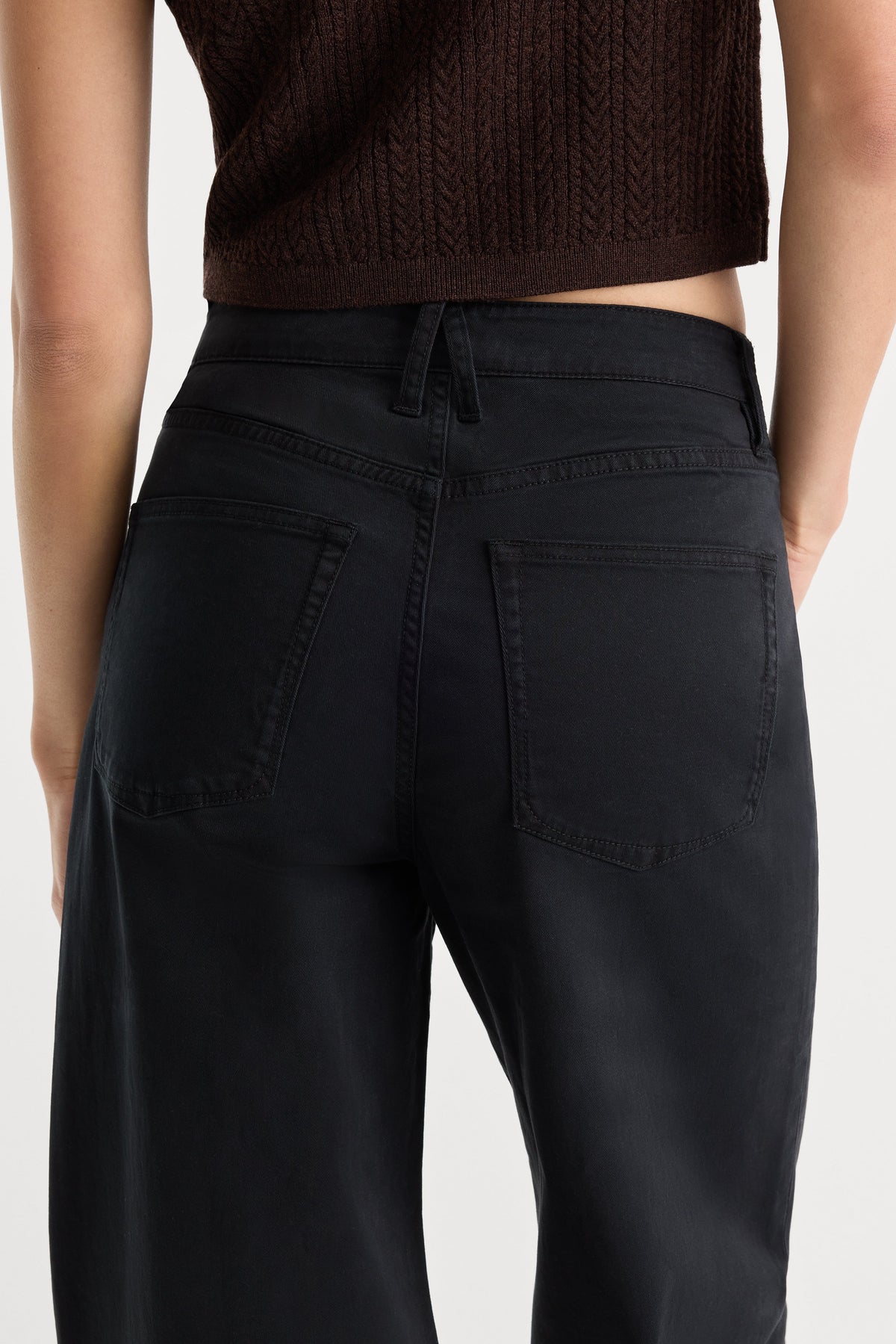 Premium TWILL VINTAGE WIDE PANT BLACK