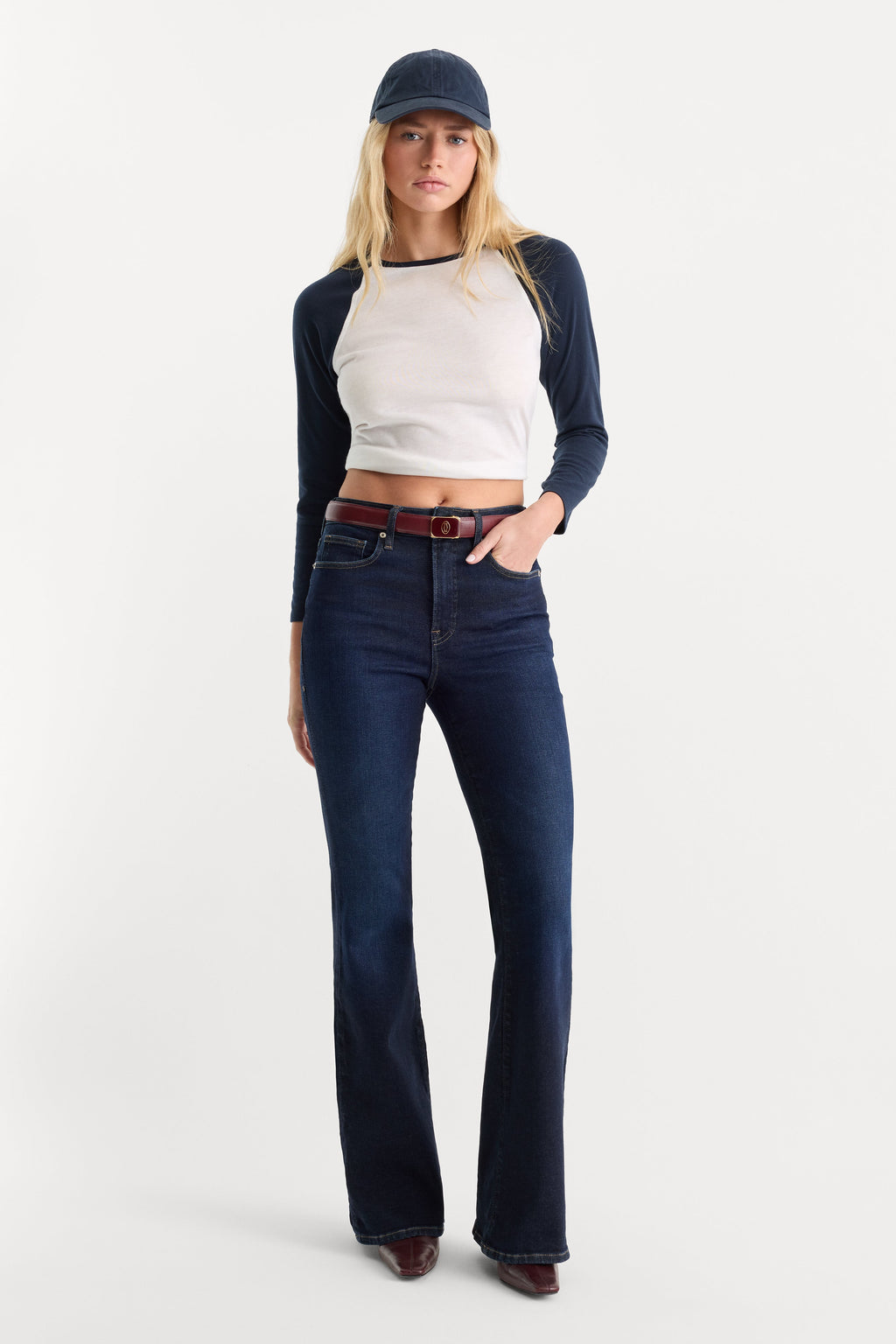 Premium GOOD LEGS FLARE JEANS INDIGO1308