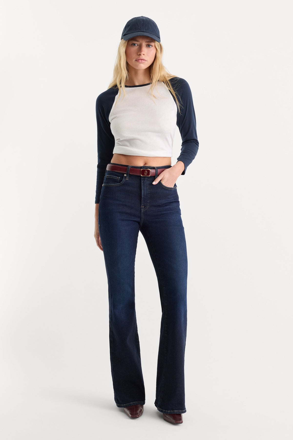Premium GOOD LEGS FLARE JEANS INDIGO1308