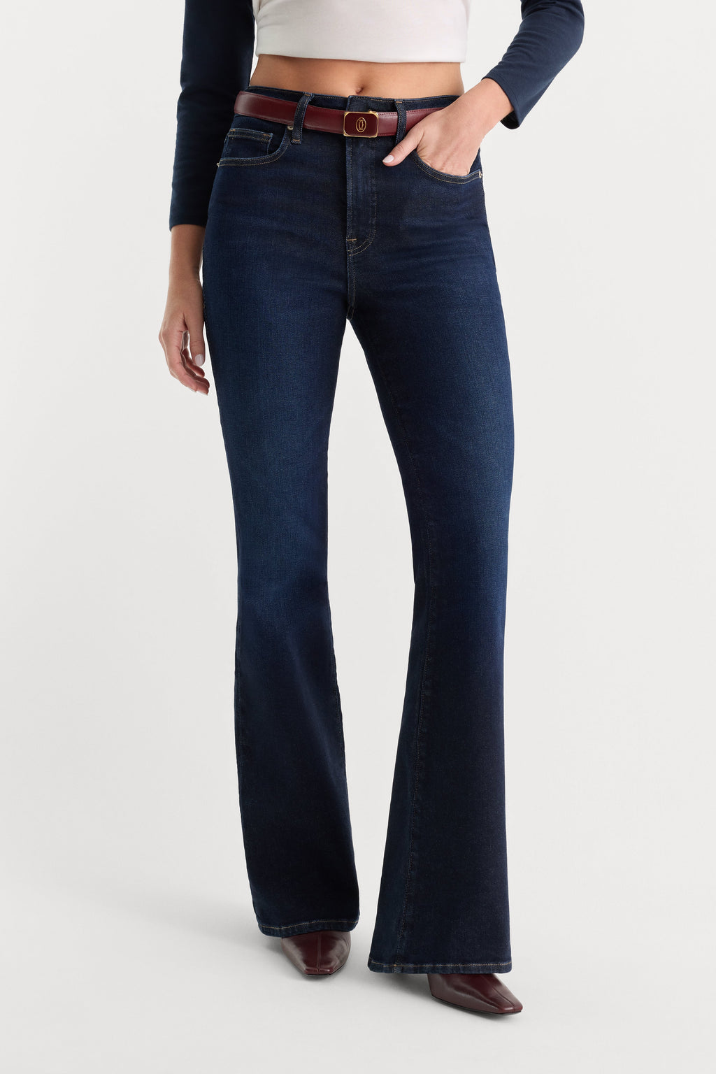 Premium GOOD LEGS FLARE JEANS INDIGO1308