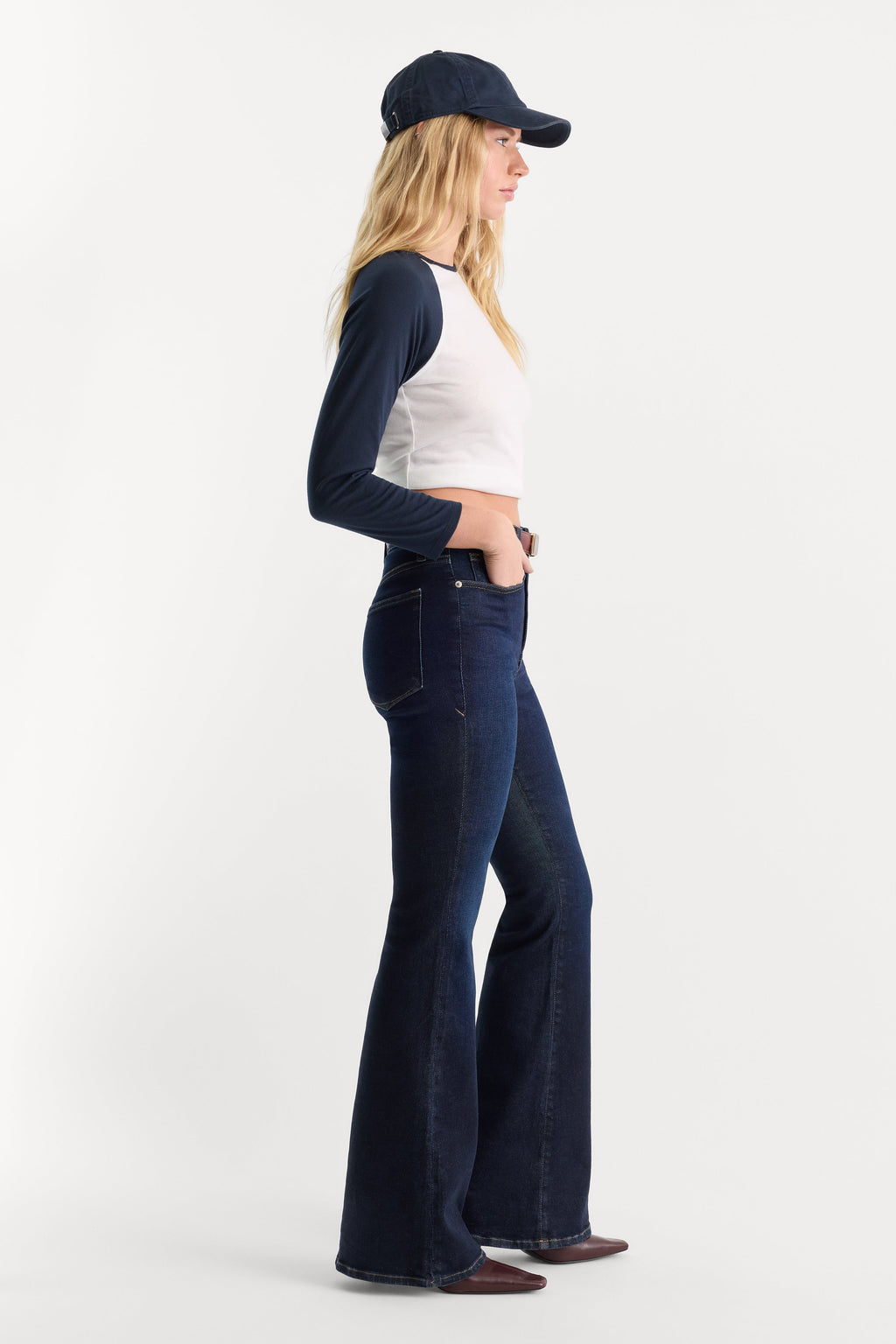 Premium GOOD LEGS FLARE JEANS INDIGO1308