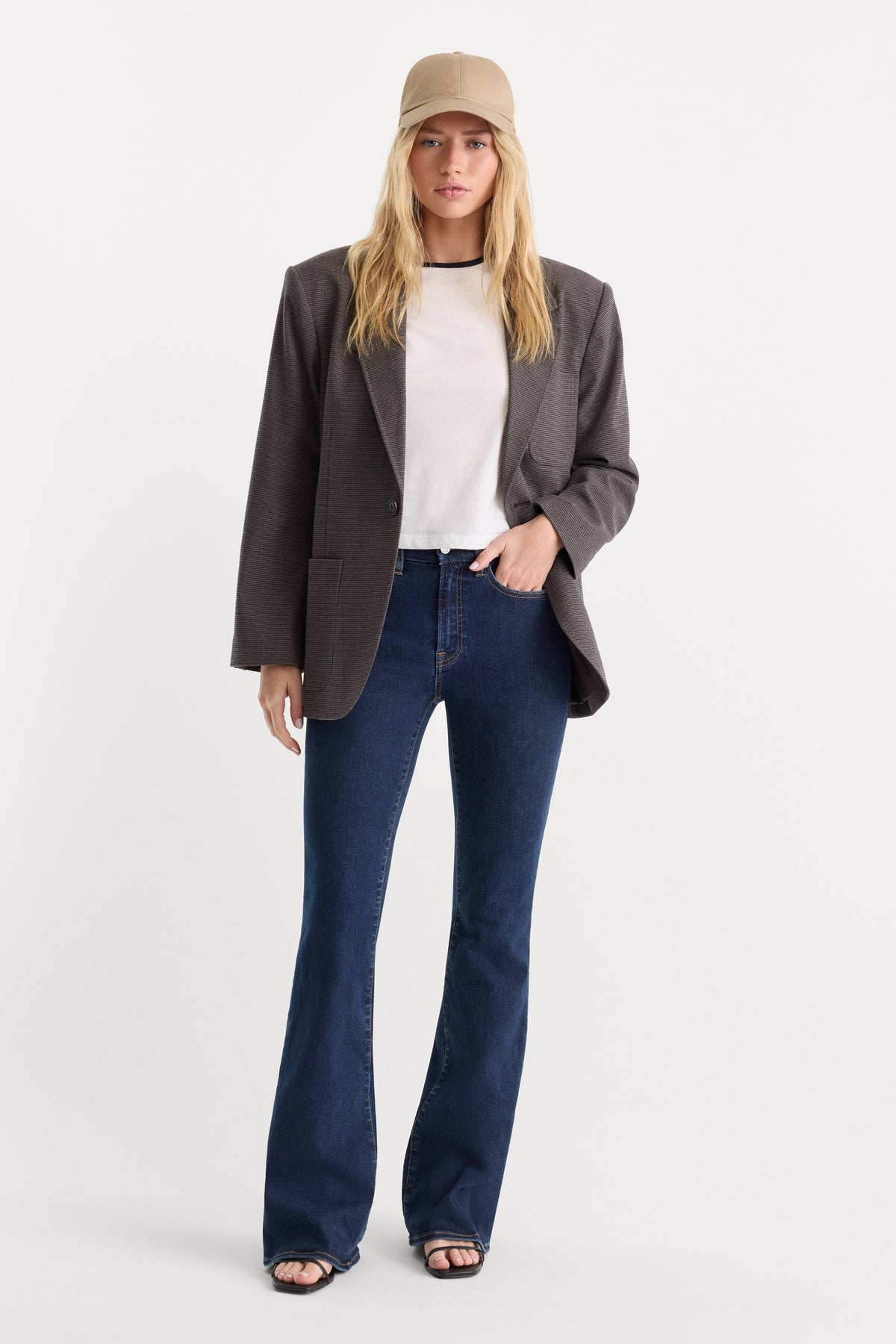 Premium ALWAYS FITS GOOD LEGS FLARE JEANS LONG INDIGO1317