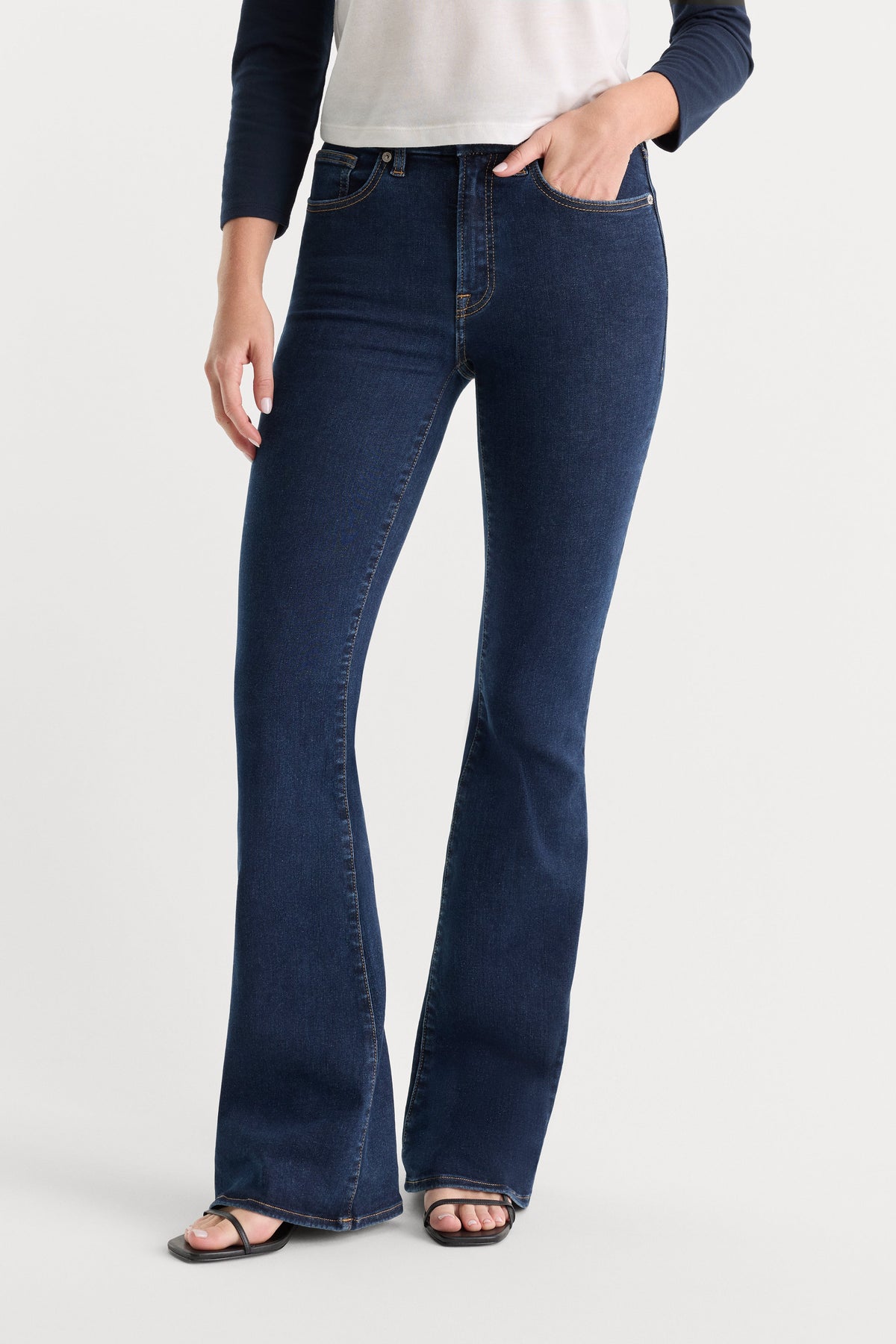 Premium ALWAYS FITS GOOD LEGS FLARE JEANS LONG INDIGO1317