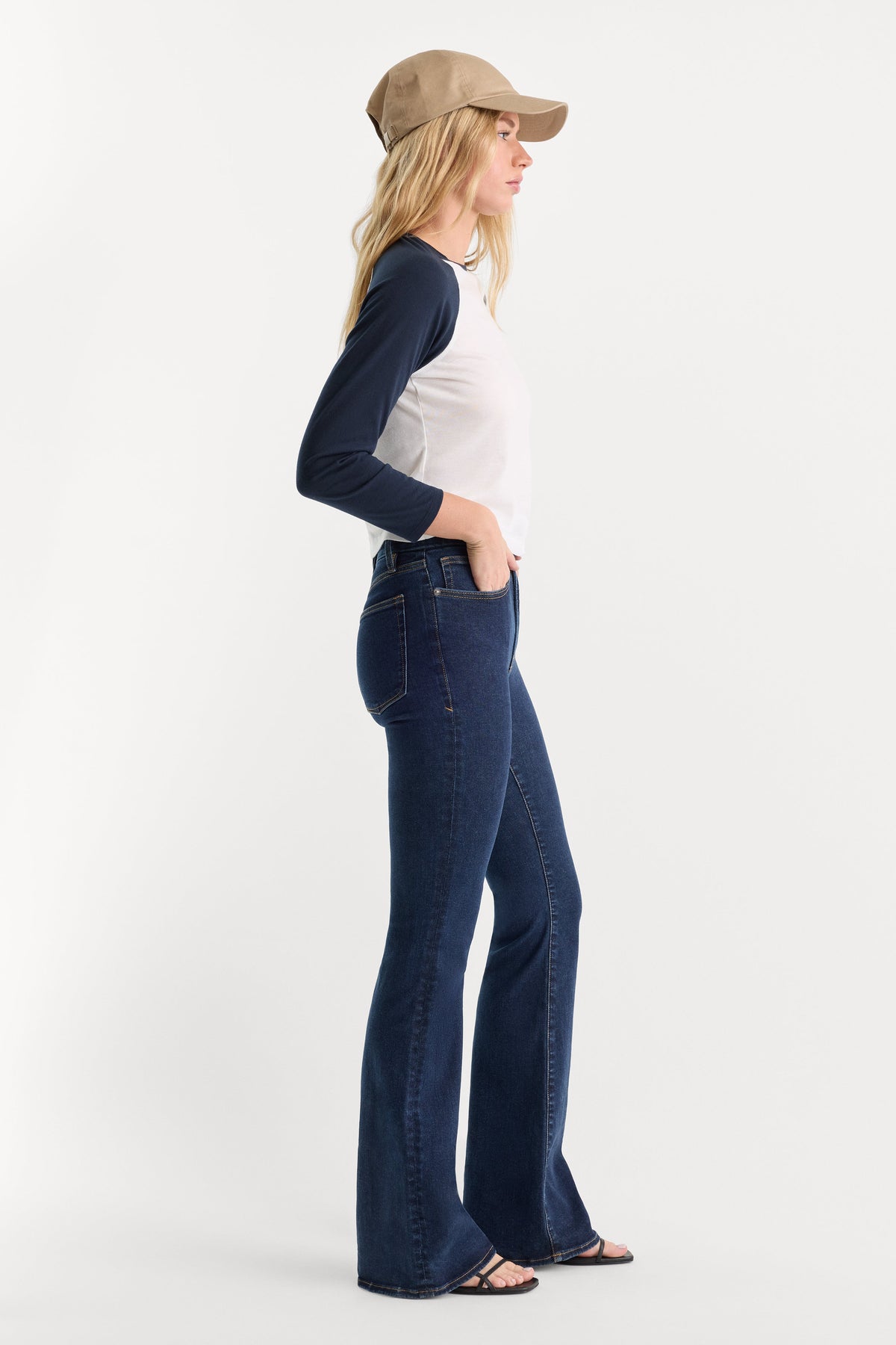 Premium ALWAYS FITS GOOD LEGS FLARE JEANS LONG INDIGO1317
