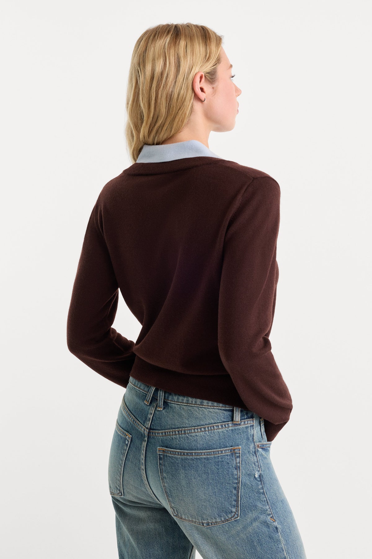 Premium THE TWO IN ONE SWEATER MOCHA WITH SKY
