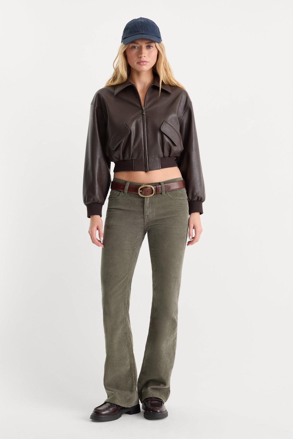Premium VINTAGE LOW RISE BOOTCUT CORDUROY PANT WASHED CYPRESS