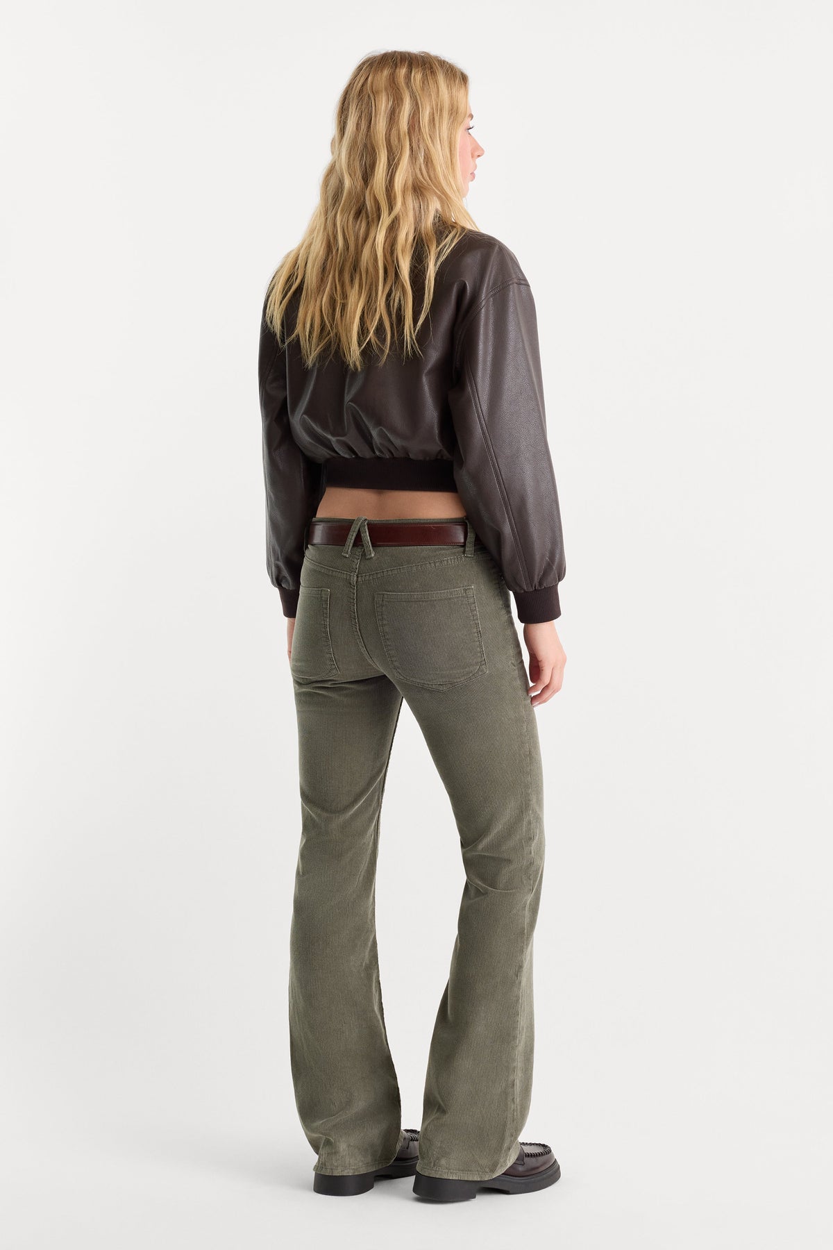Premium VINTAGE LOW RISE BOOTCUT CORDUROY PANT WASHED CYPRESS