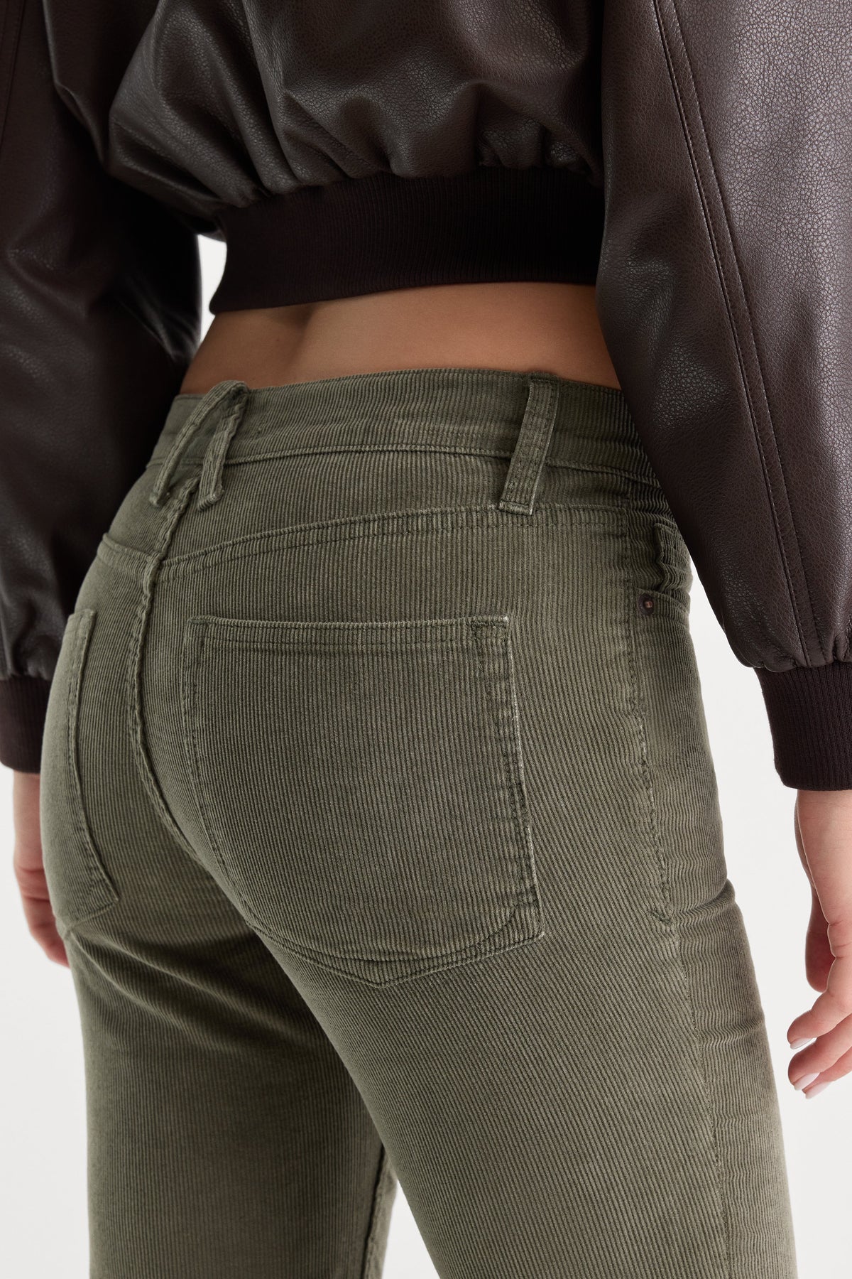 Premium VINTAGE LOW RISE BOOTCUT CORDUROY PANT WASHED CYPRESS