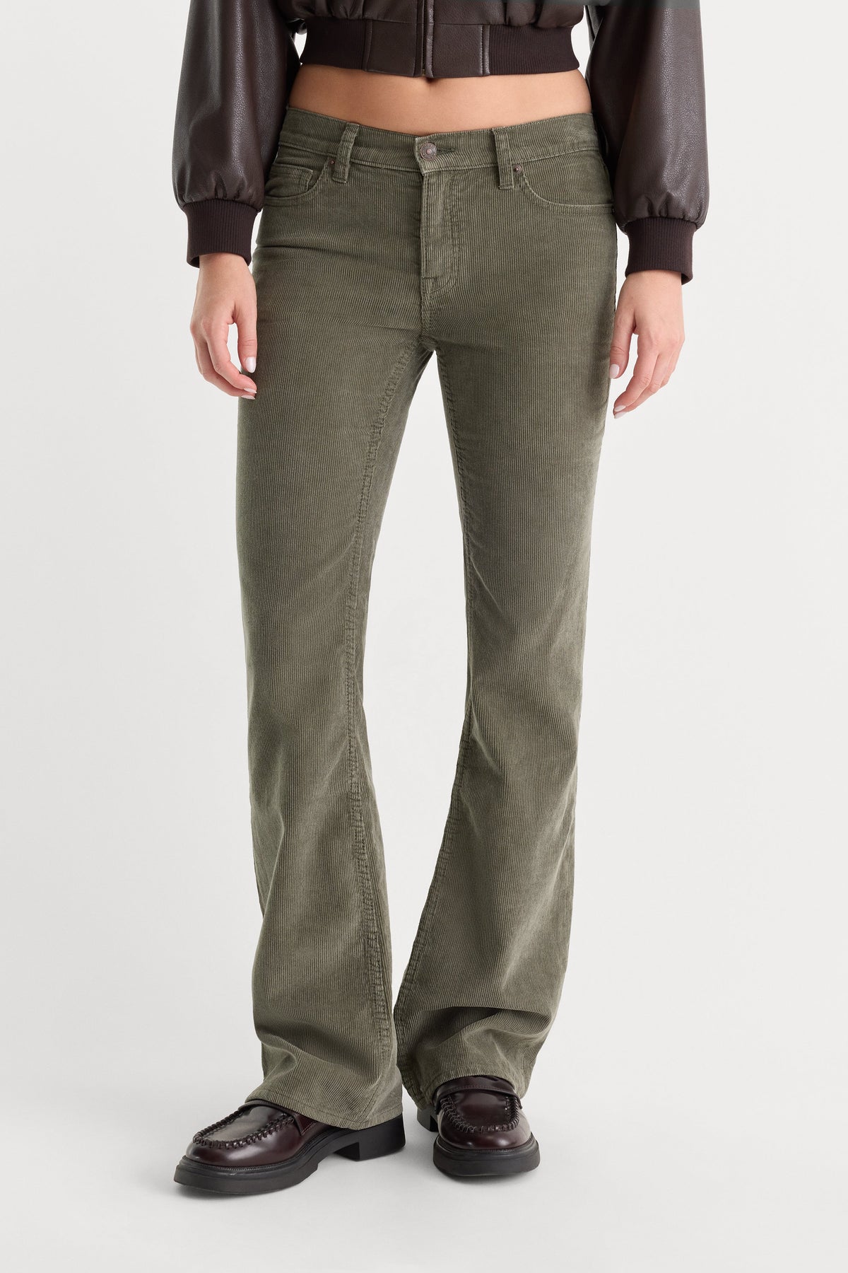 Premium VINTAGE LOW RISE BOOTCUT CORDUROY PANT WASHED CYPRESS