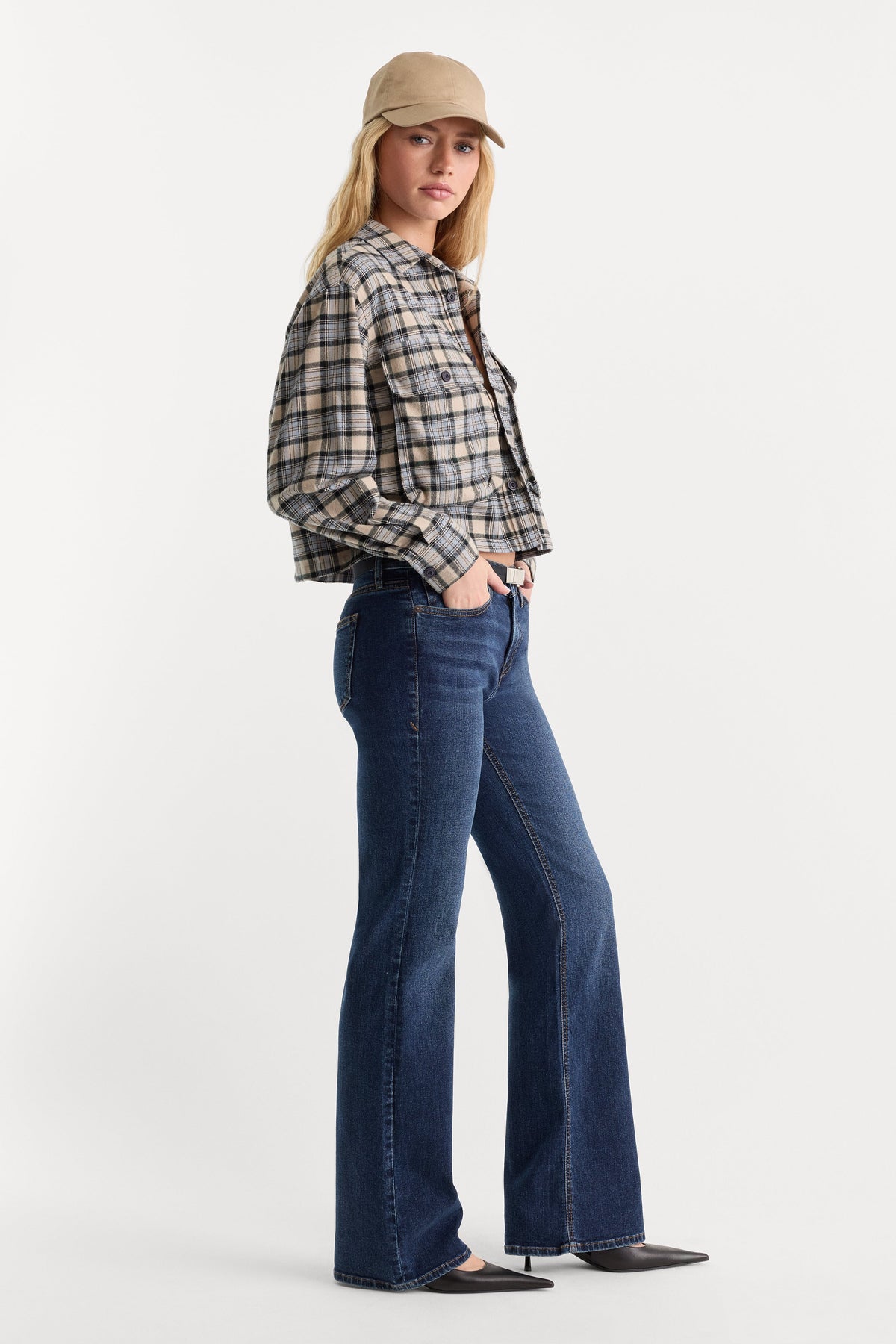 Premium GOOD LOW RISE BOOTCUT JEANS UMBER