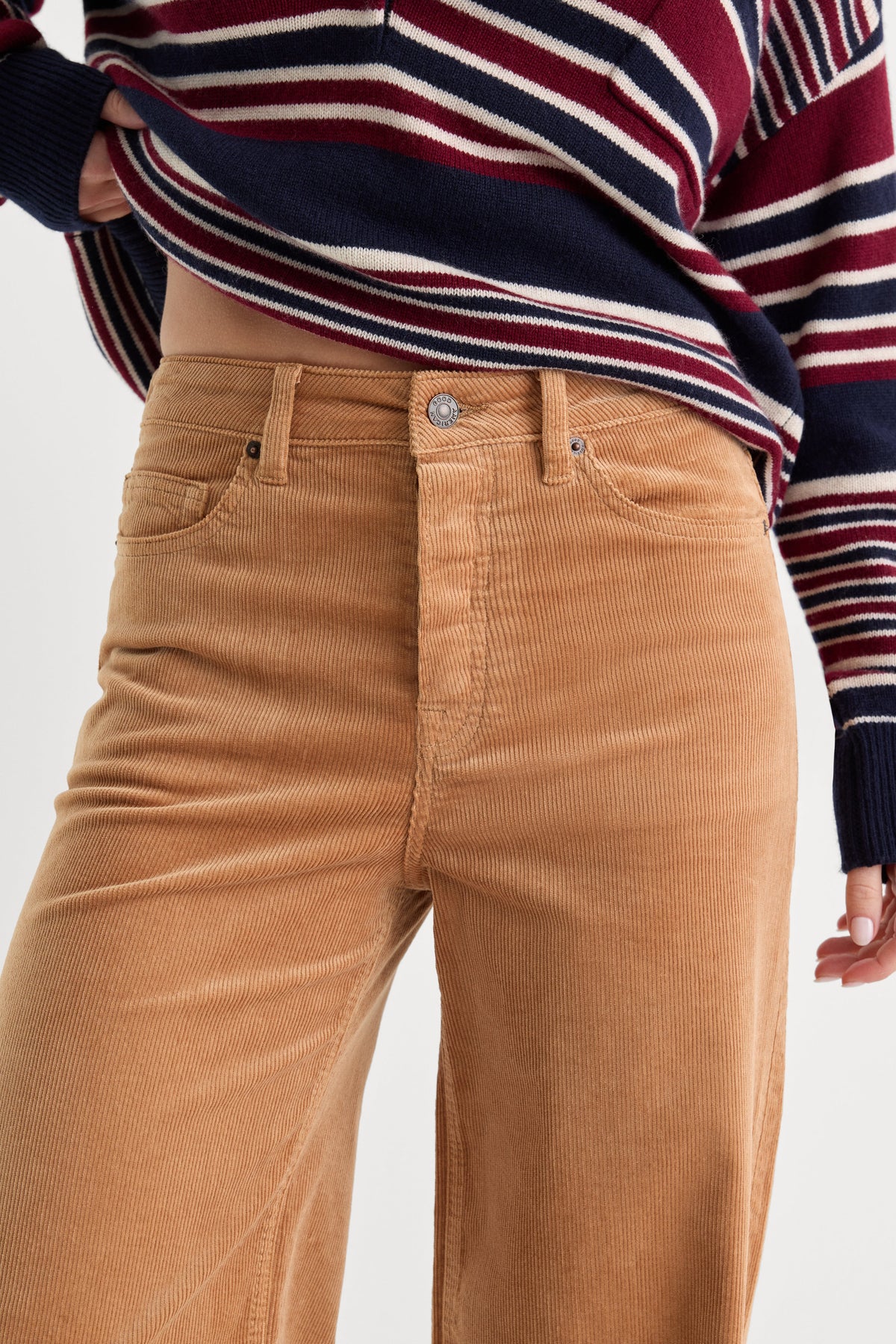 Premium VINTAGE WIDE CORDUROY PANT CAFE CLAY