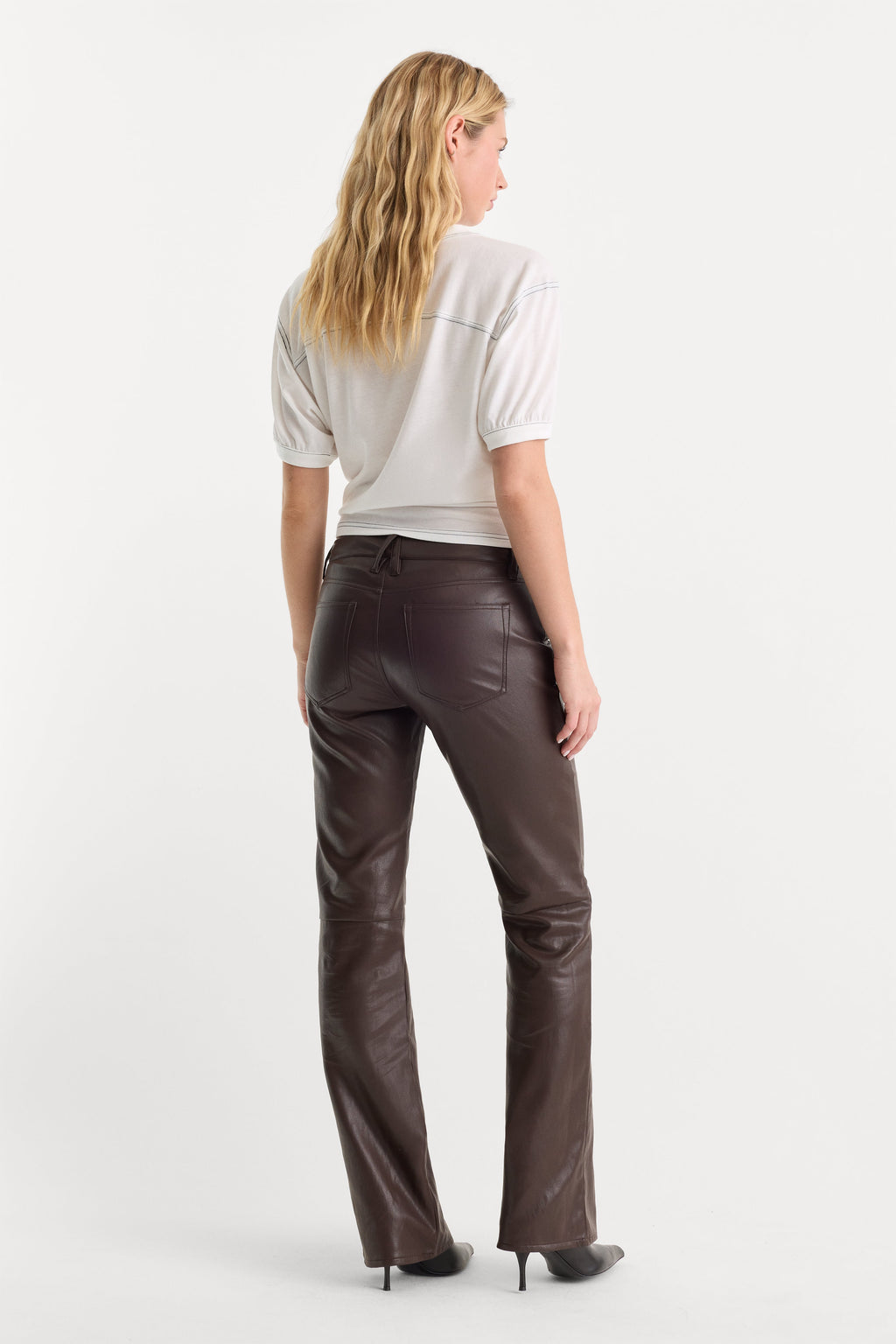 Premium BETTER THAN LEATHER LOW RISE BOOTCUT PANT ESPRESSO