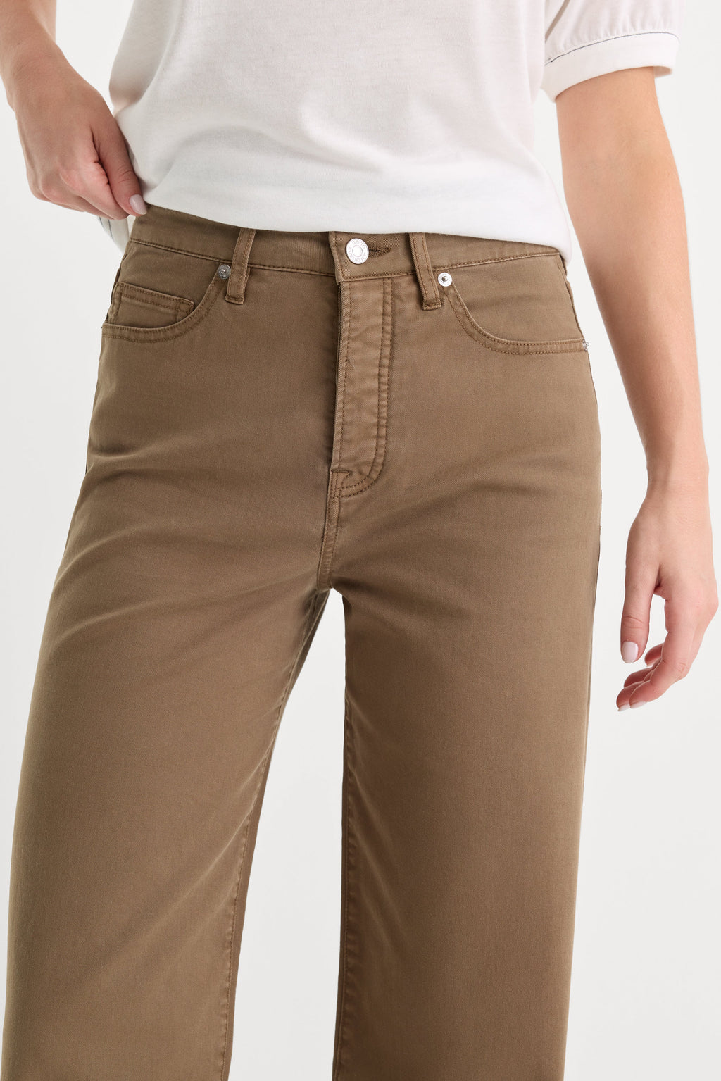 Premium TWILL VINTAGE WIDE PANT TEA BARK