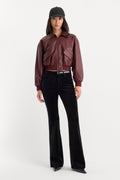 Premium VELVET GOOD LEGS FLARE PANT BLACK