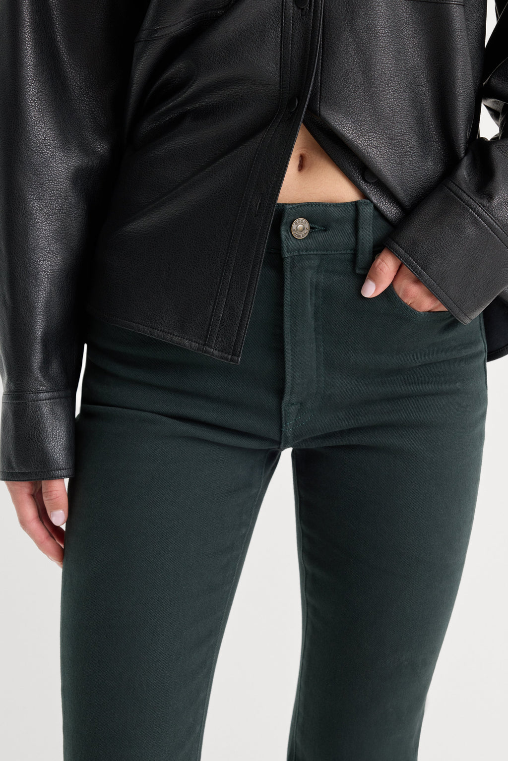 Premium GOOD CLASSIC BOOTCUT JEANS FOREST GREEN