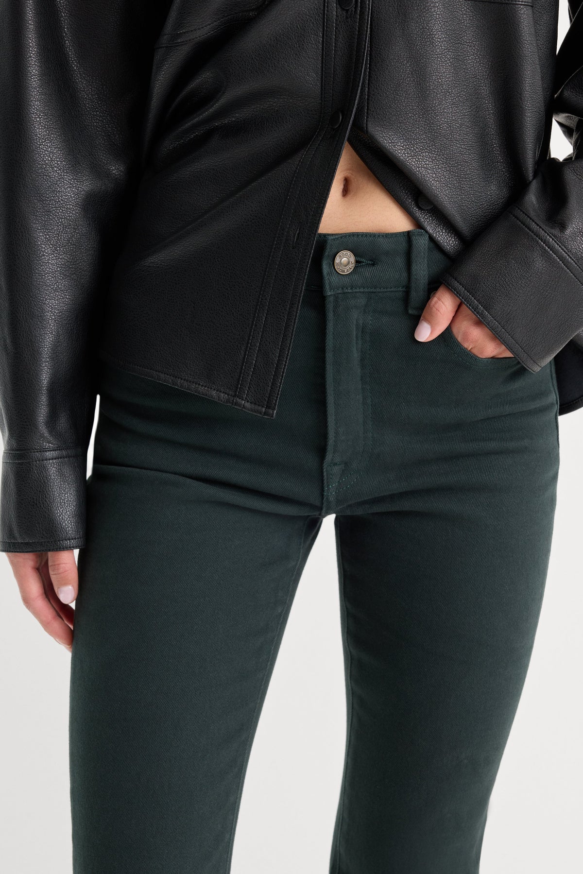 Premium GOOD CLASSIC BOOTCUT JEANS FOREST GREEN