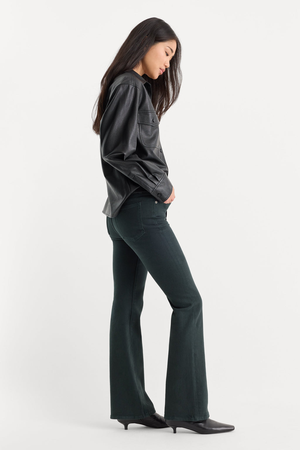 Premium GOOD CLASSIC BOOTCUT JEANS FOREST GREEN