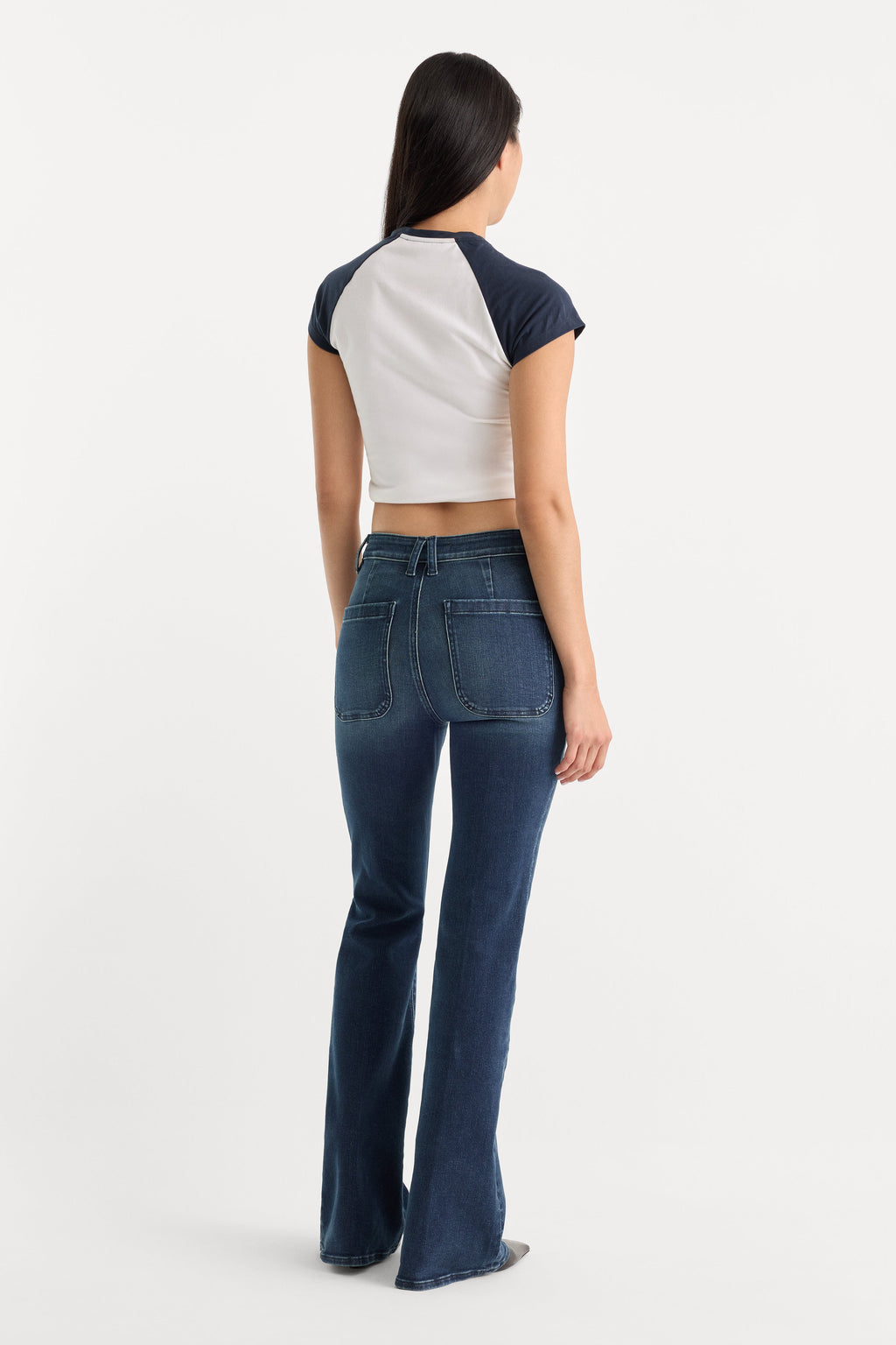 Premium GOOD PETITE FLARE JEANS LYRICAL