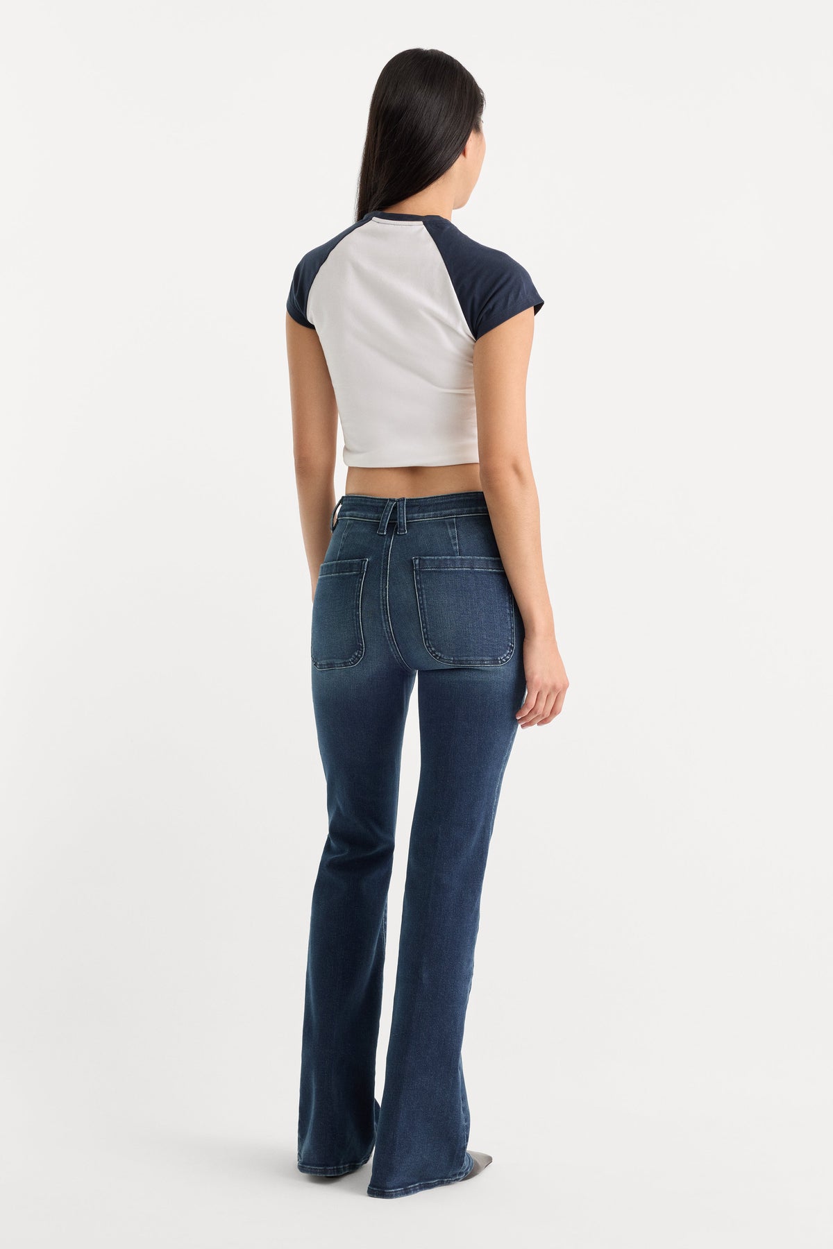 Premium GOOD PETITE FLARE JEANS LYRICAL
