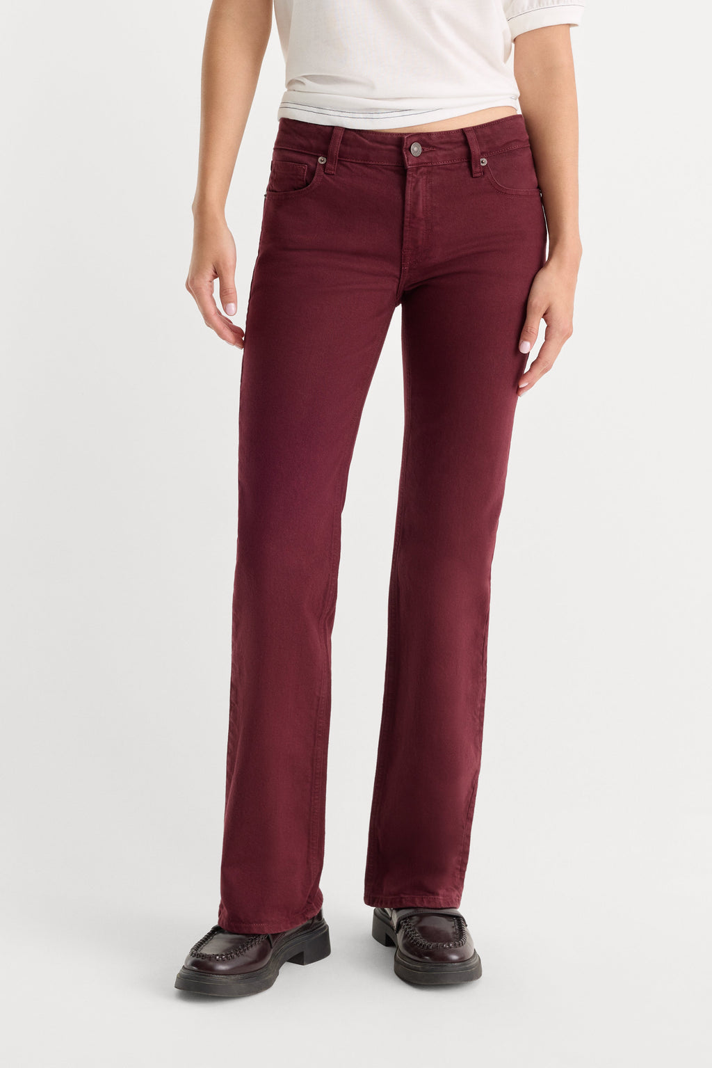 Premium VINTAGE LOW RISE BOOTCUT JEANS BERRY NOIR