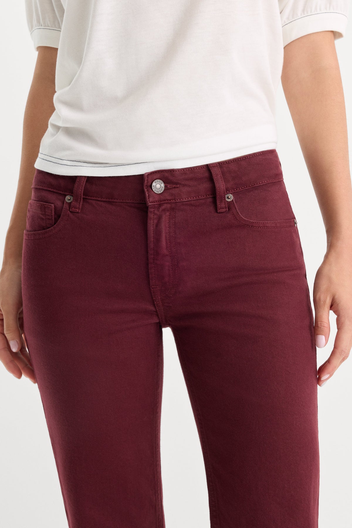 Premium VINTAGE LOW RISE BOOTCUT JEANS BERRY NOIR