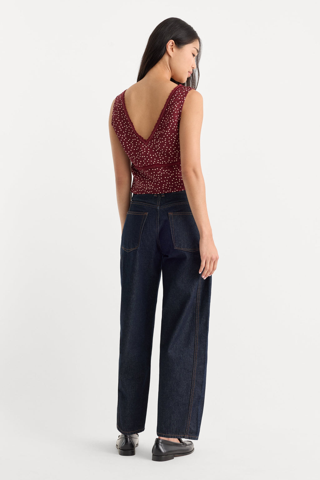 Premium VINTAGE BARREL ANKLE JEANS RINSE