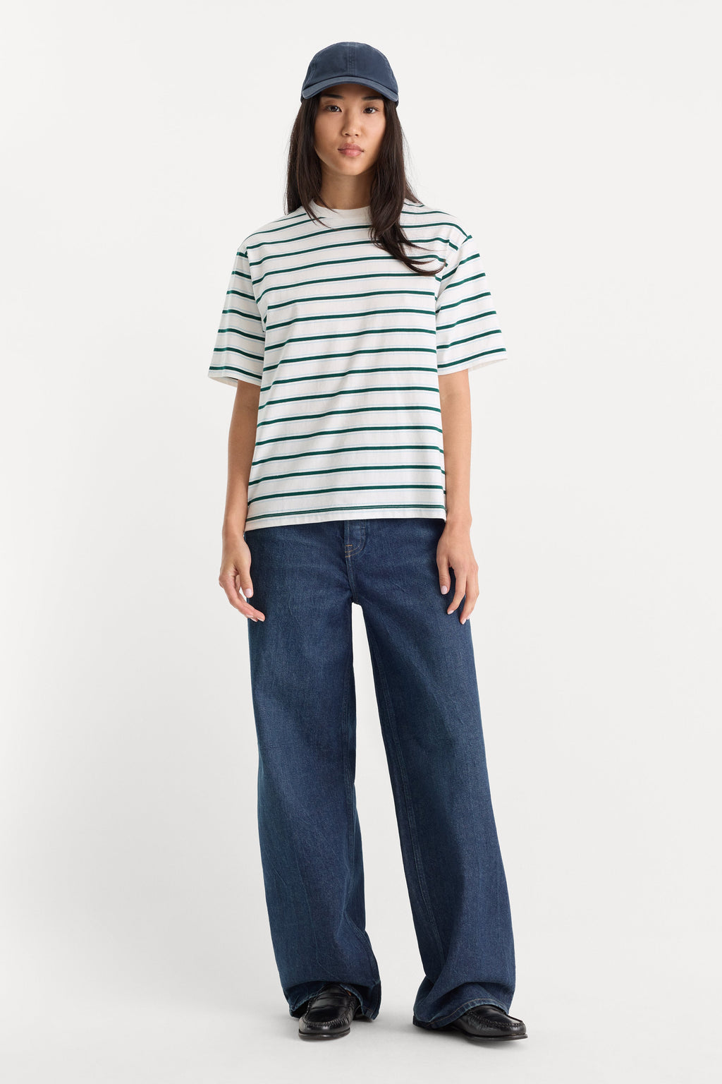 Premium THE BODEGA TEE FOREST MULTI STRIPE