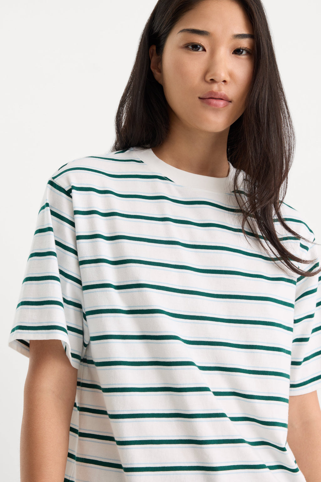 Premium THE BODEGA TEE FOREST MULTI STRIPE