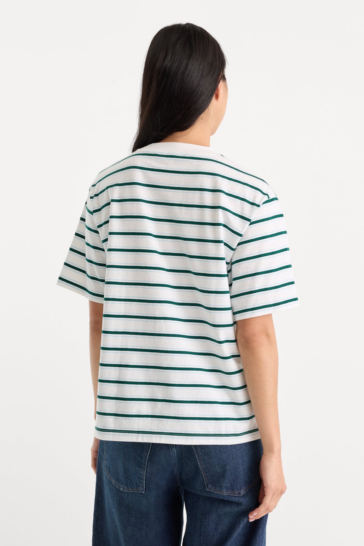 Premium THE BODEGA TEE FOREST MULTI STRIPE