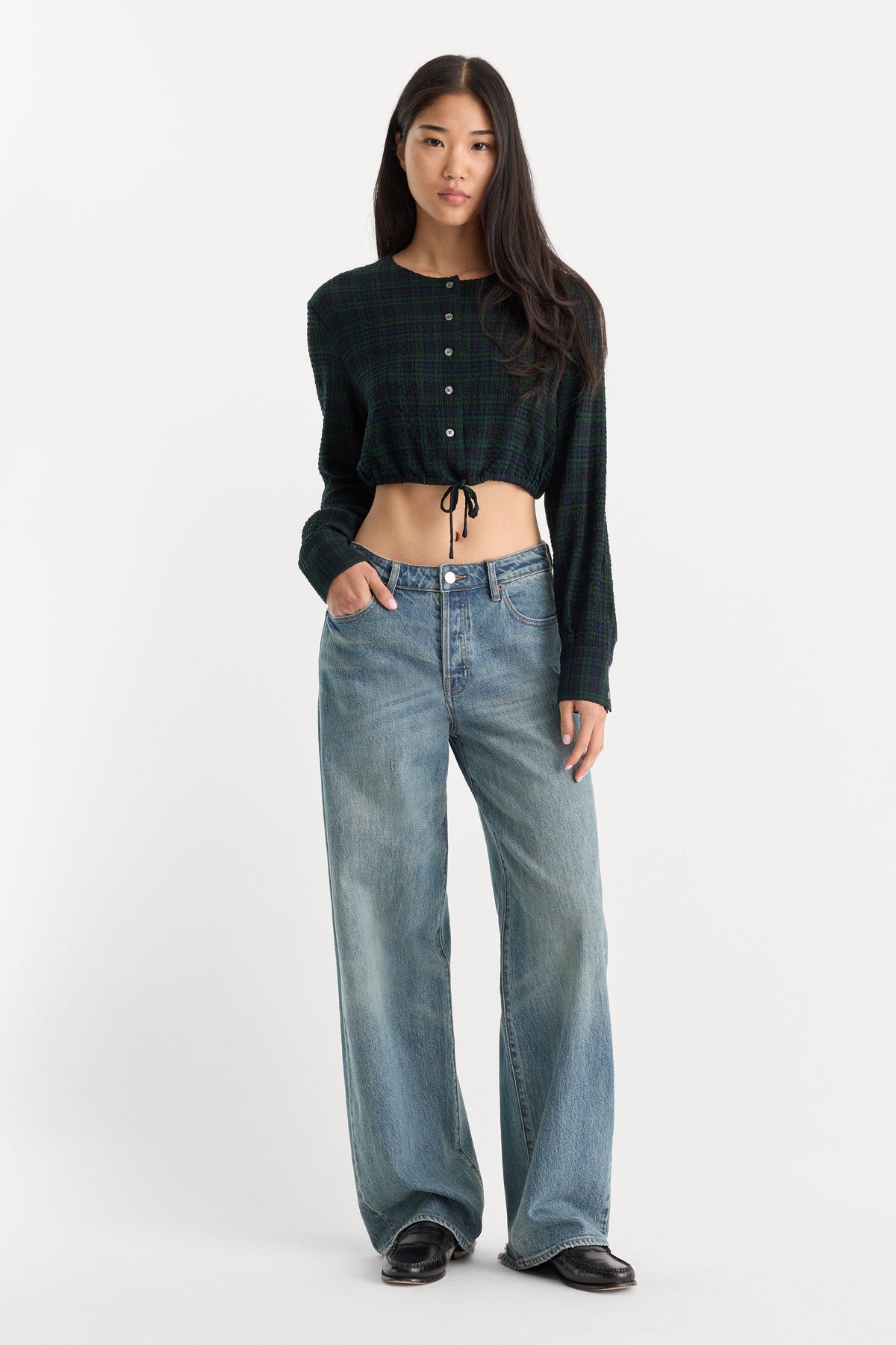 Premium VINTAGE WIDE JEANS OAK