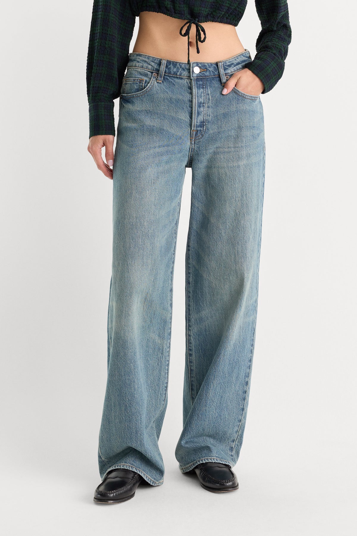 Premium VINTAGE WIDE JEANS OAK