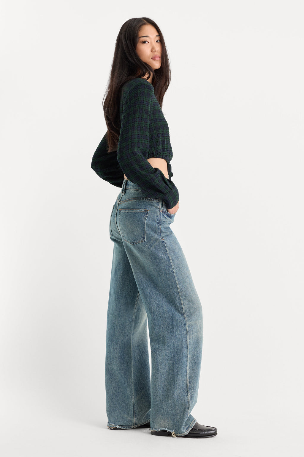 Premium VINTAGE WIDE JEANS OAK