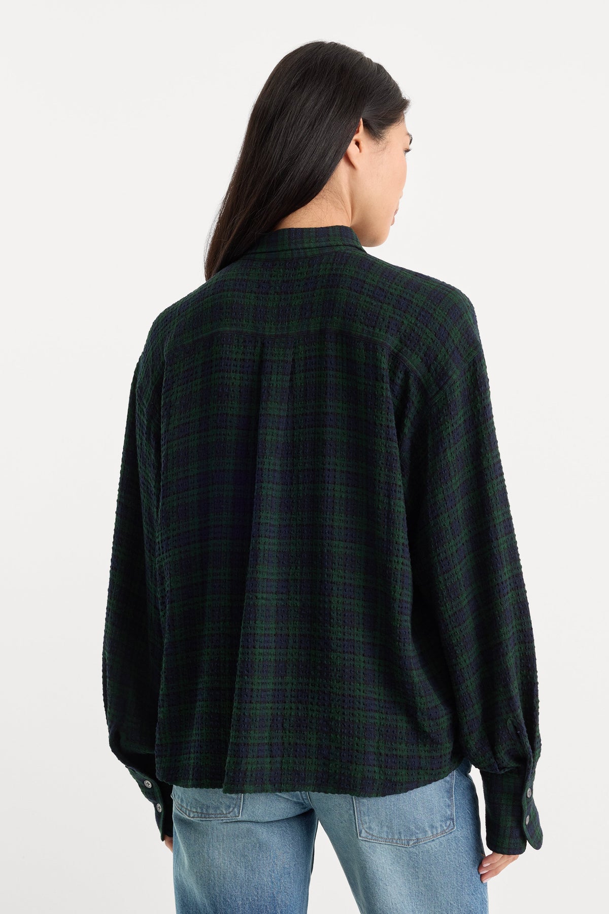 Premium THE CRINKLE EASY SHIRT FOREST PLAID