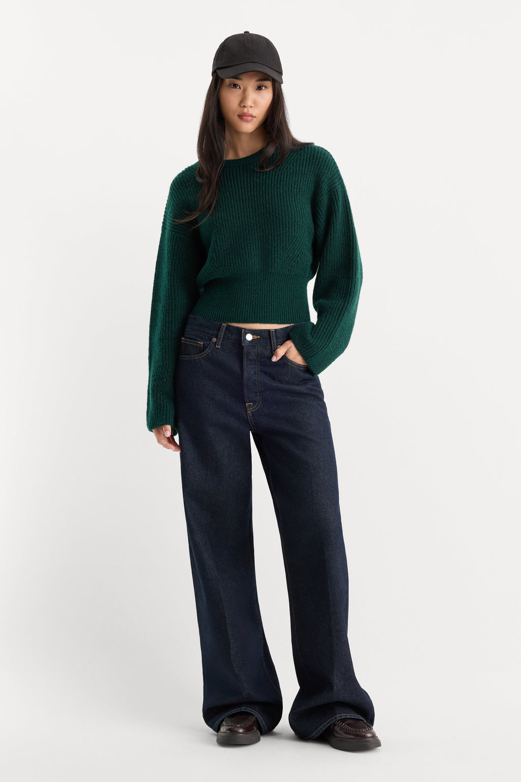 Premium THE CHUNKY KNIT SWEATER FOREST GREEN