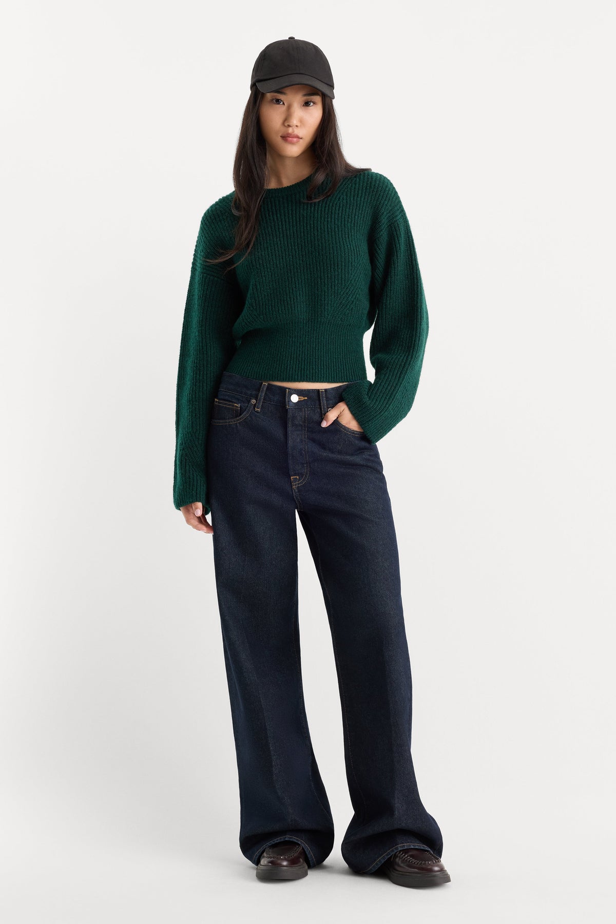 Premium THE CHUNKY KNIT SWEATER FOREST GREEN