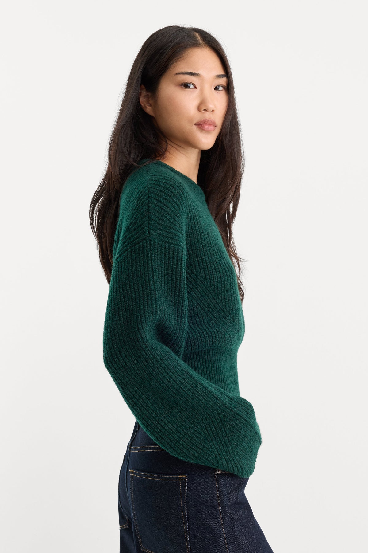 Premium THE CHUNKY KNIT SWEATER FOREST GREEN