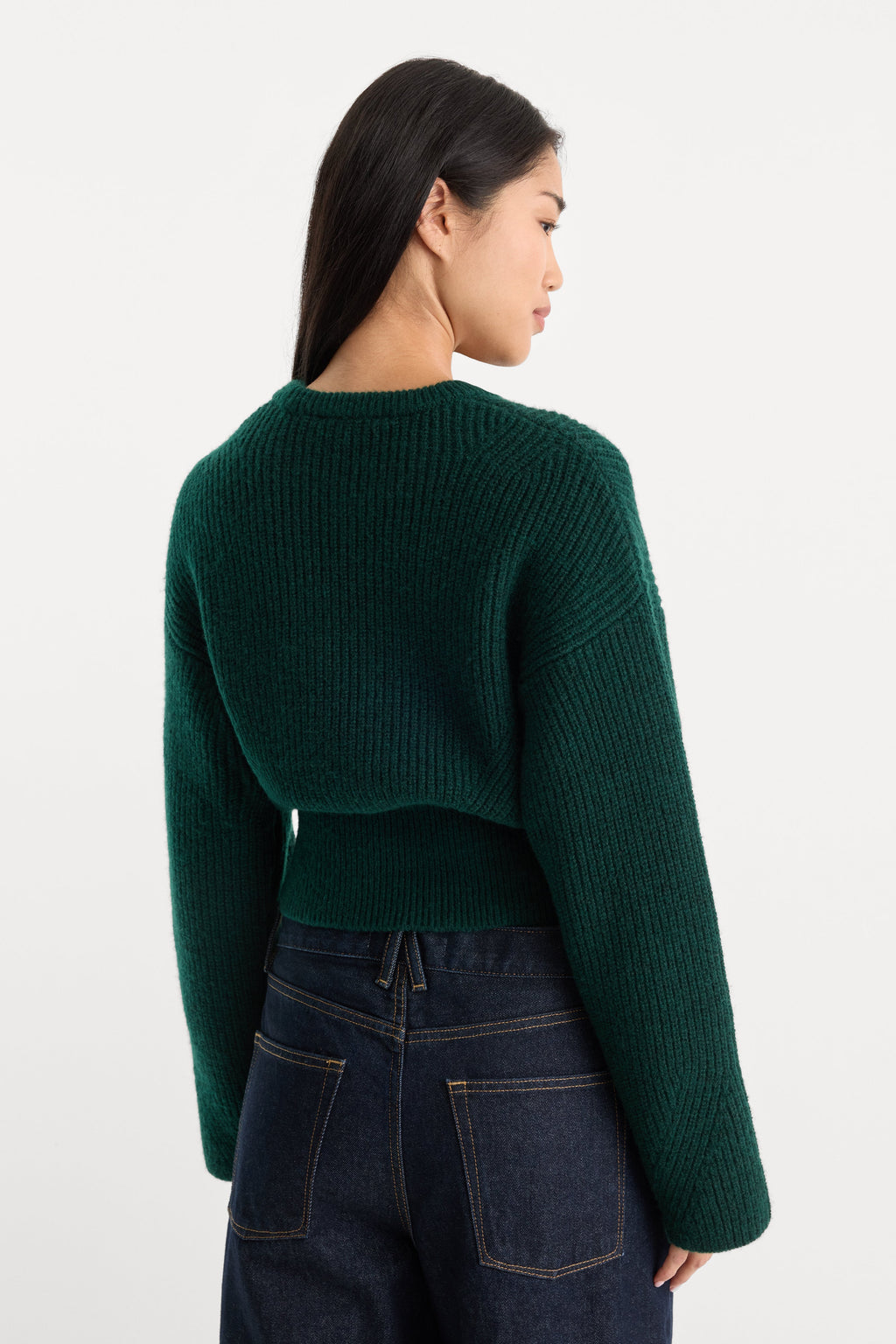 Premium THE CHUNKY KNIT SWEATER FOREST GREEN