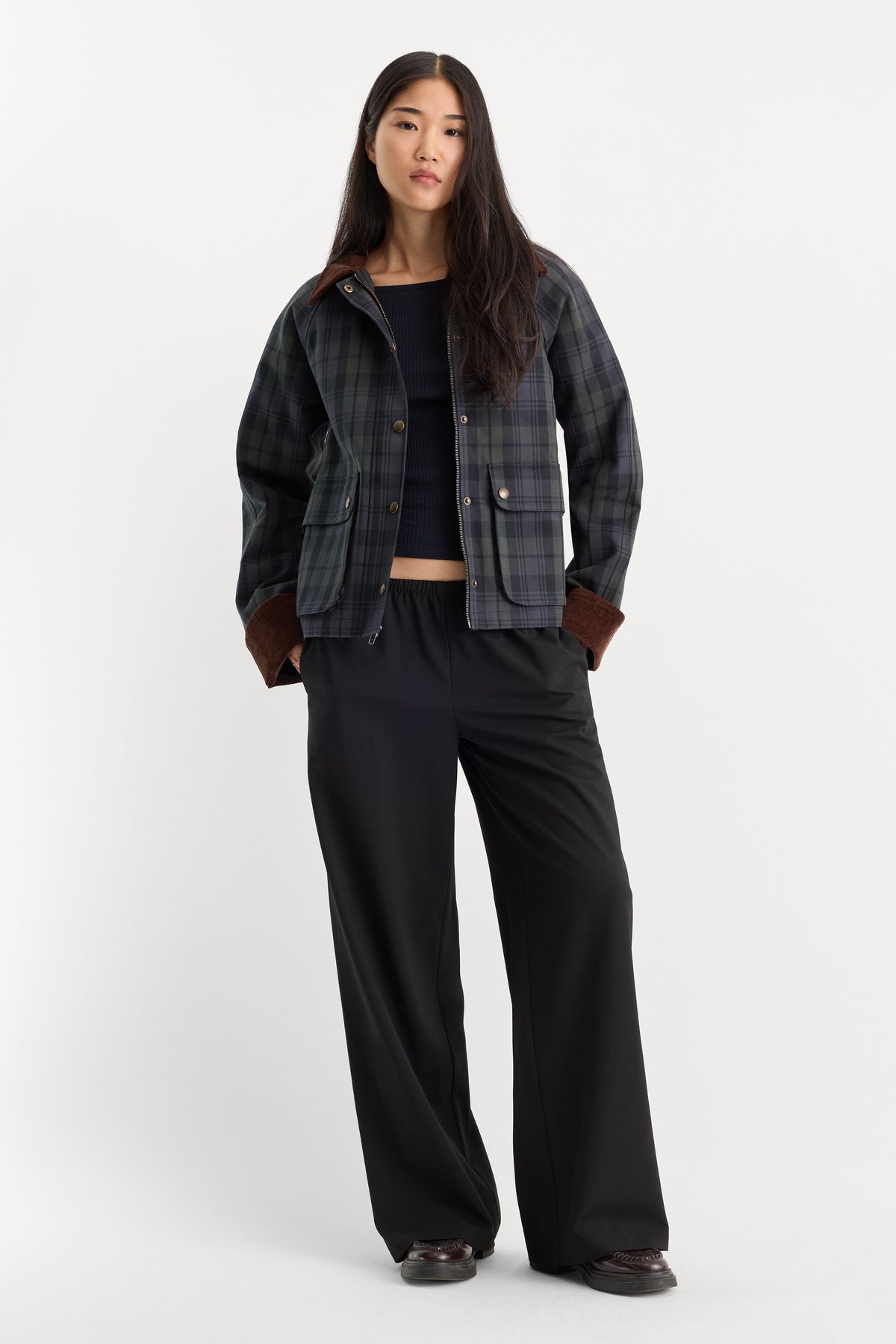 Premium THE HERITAGE JACKET NAVY AND GREEN PLAID