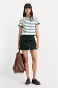 Premium THE CORD MINI SKIRT FOREST GREEN